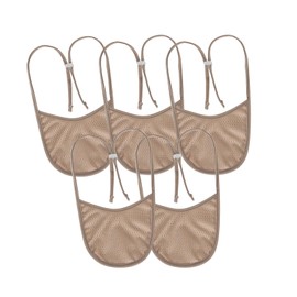 EHUSPU Tracheostomy Neck Stoma Cover,Breathable Laryngectomy Cover for Tracheotomy Care,Tracheal Care Supplies-Adjustable Neck Trachea Protector (Khaki-5PCS, Small)