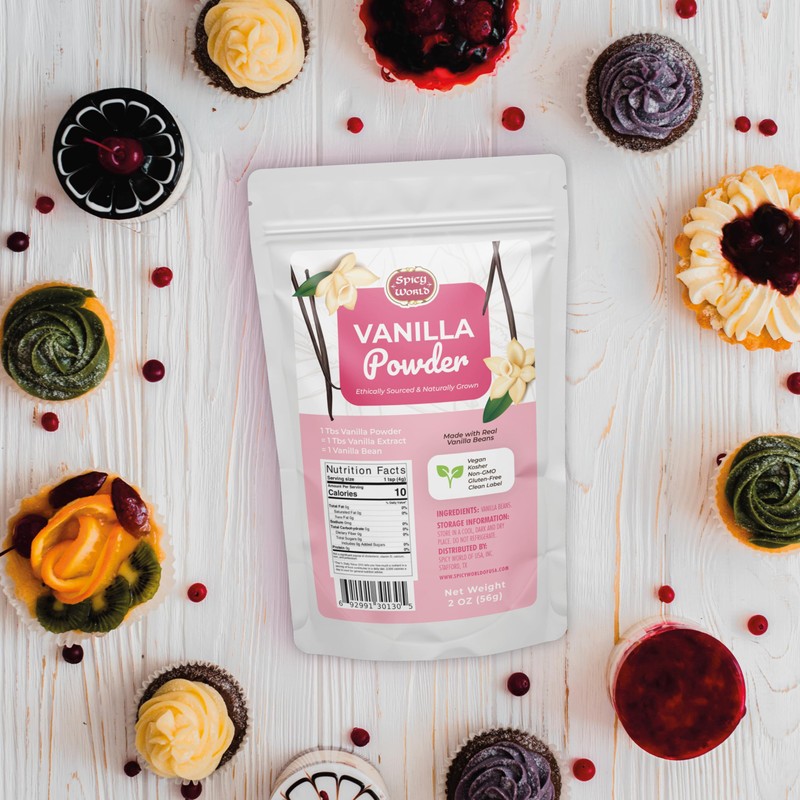Spicy World Vanilla Bean Powder 2 oz - Premium 100%