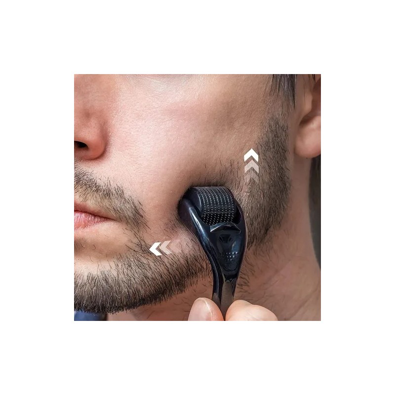 Dúo Serum Natural + Rodillo Micro Agujas Crecimiento Barba