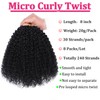 Leeven Pre Looped Micro Kinky Curly 8 Inch 8 Packs