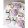 LissieLou Decorative Egg Cookie Embosser Happy Easter Icing Fondant Stamp