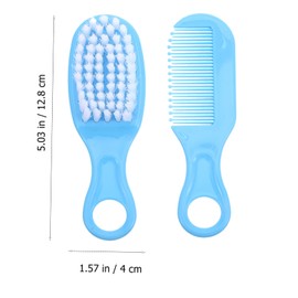 BIUDECO Baby Hair Care Brush and Comb Kit Static- Gentle Promotes Brain Development for Newborns