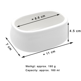 Compact 4 Piece Ceramic Sugar Packet Holder Set - Versatile 160ml White Sugar Sweetener and Tea Bag Organizer - Durable, Dishwasher Safe, Perfect for Kitchens, Cafes and Restaurants
