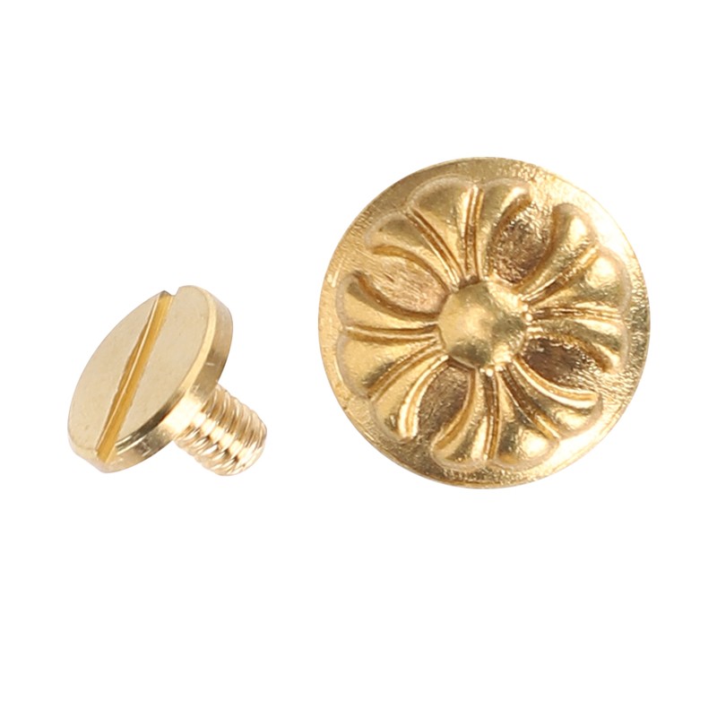 10 Sets Rivets Studs Screw 13mm Chrysanthemum Leathercraft Button Decoration