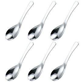 6 PCS Soup Spoons,410 Stainless Steel Soup Spoon for Home Kitchen or Restaurant