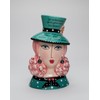 Fine Ceramic Fashion Lady Candy Cookie Jar by Dollymamas by
