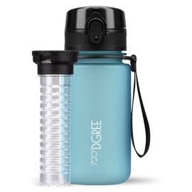 720°DGREE UberBottle Children's Drinking Bottle 350 ml Leak-Proof, BPA Free, for School, Nursery, Girls & Boys from 3 Years - Small Water Bottle - Lightweight, Fruit Container, blue, 350ml