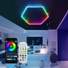 cezelux Hexagon Garage Lights, 6 Pack Honeycomb RGB Hexagon LED
