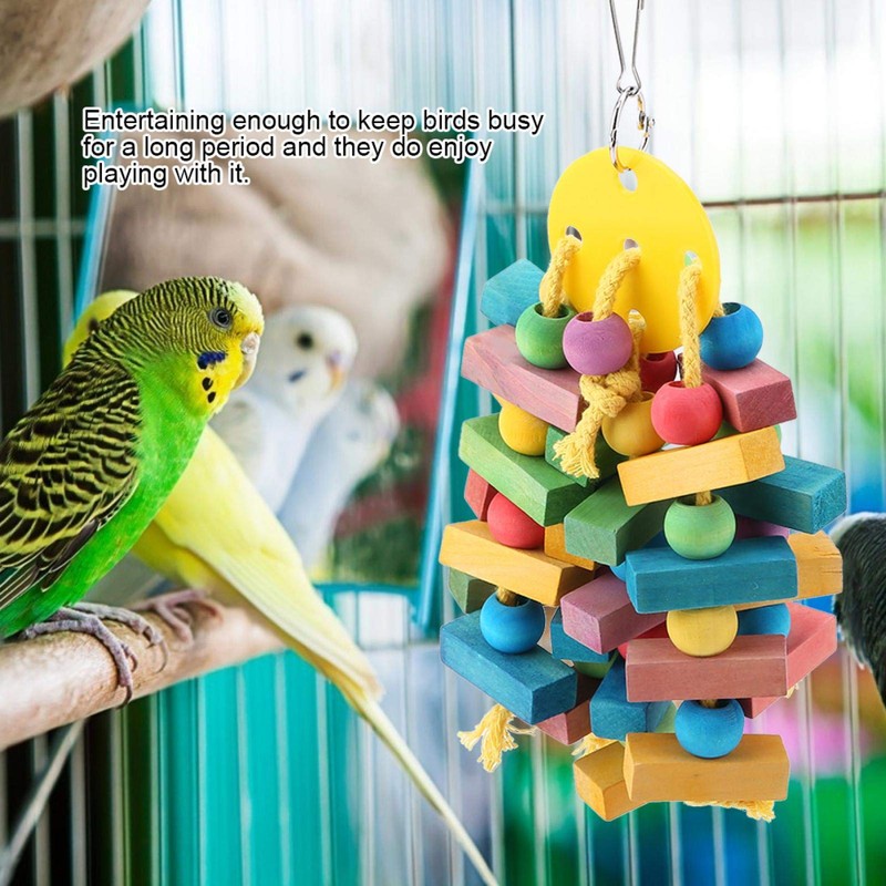 PLLO Juguete para Loros, Divertido Juguete para Masticar pájaros, 17