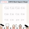 Nude Stick on Toenails - 24PCS False Toe Nails with