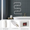 COSTWAY Heated Towel Warmer, Freestanding & Wall-Mounted 5-Bar Drying Rack