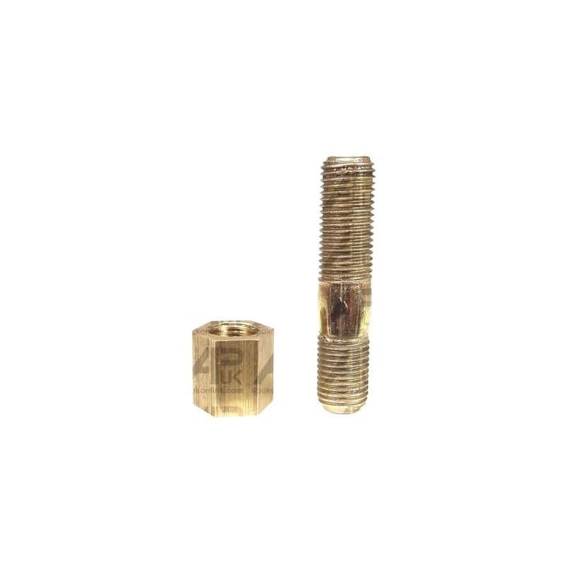 APUK Exhaust Manifold Elbow Stud & Nut 3/8" UNF 45mm