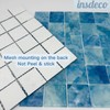 Glass Mosaic Tiles 8 Sheets Sky Blue 12X12 inches for