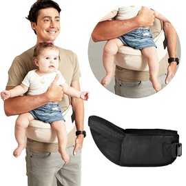 MADMOM Baby Carrier Hip Seat for Toddler 3-36months Adjustable Side Waist Sling Belt Hipseat Child Traveler Body Cushion Ergonomic Body Support for Parents