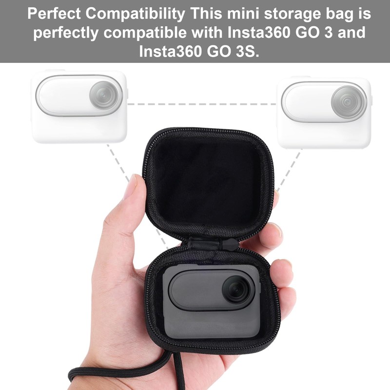 lasuroa Camera Storage Bag, Small Portable Insta 360 Carrying Case