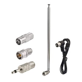 Superbat Telescopic FM Antenna for Stereo Receiver Indoor, FM Radio Antenna 75 Ohm UNBAL for Yamaha Onkyo Denon Table Top Home Theater Receiver Radio Receiver Antenna Tuner