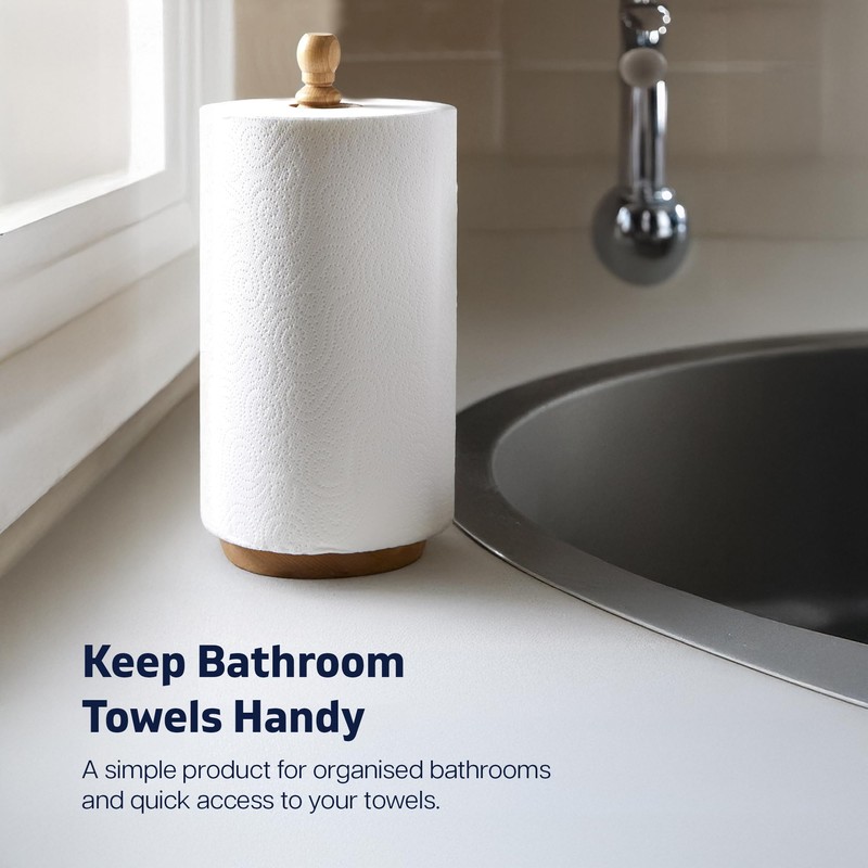 Kitchen Towel Holder Wooden | Free Standing Kitchen Roll Holder
