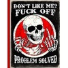 Dark Humor Skull Notebook: Problem Solved Attitude Journal for Students,