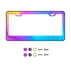 Neon Neo Chrome Mirror License Plate Frame T304 Stainless Steel