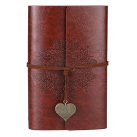 TPZORJX 1 Piece PU Leather Journal, Vintage Diary Writing Travel Journal, Travel Book, Diary, Gift for Girls, Boys, Women, Blank Pages, Brown