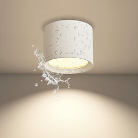 KYOTECH LED Surface-Mounted Spotlight IP44 - Diameter 84 x 65 mm Ceiling Spotlight Matt White - 6 W 550 LM GX53 LED Surface-Mounted Spotlight - Aluminium 4000 K Neutral White Surface-Mounted 230 V