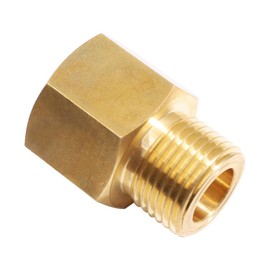 BOFRHME CO2 Cylinder Tank W21.8-14 to W21.8-14 Converter Adapter Brass Copper Colour Converter Adapter with RPV Valve for Aquariums