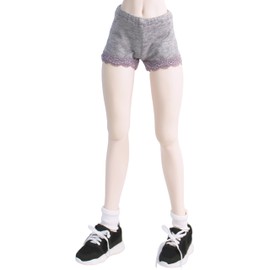 [Petite Marie] 1/3 DD Compatible 1/3 DD Length with Lace Leggings Light Gray Spats Fitness Pants Daily Pants, Casual Pants, 23.6 inches (60 cm), Doll BJD Doll Clothes [Petite Marie] [No.0173]