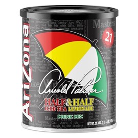 AriZona Arnold Palmer Half and Half - Sugar Sweetened Powdered Drink Mix - 20.4oz Canister, Makes 8 Quarts (Pack of 12)