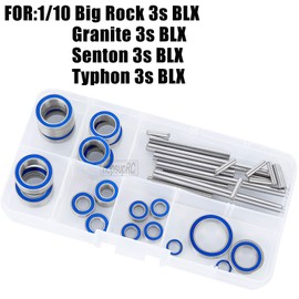 hopsupRC RC for 1/10 Big Rock 3s BLX,Senton 3s BLX,Typhon 3s BLX,Granite 3s BLX,Bearings Kit&Bearing Tool Upgrade Parts.Navy Blue.