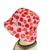 Unbranded Pink Strawberry Print Bucket Hat
