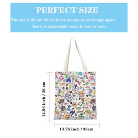 Fairy Tale Fans gift Magic Kingdom Character Collage Tote Bag for Magic Kingdom Lover (Character Collage Tote EU)
