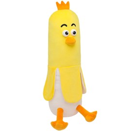 Ponjauk Long Banana Duck Plush Pillow 33.5inch/85cm, Giant Duck Stuffed Animals Toy Cute Banana Duck Plushie Sleeping Hugging Pillow Long Body Throw for Kids