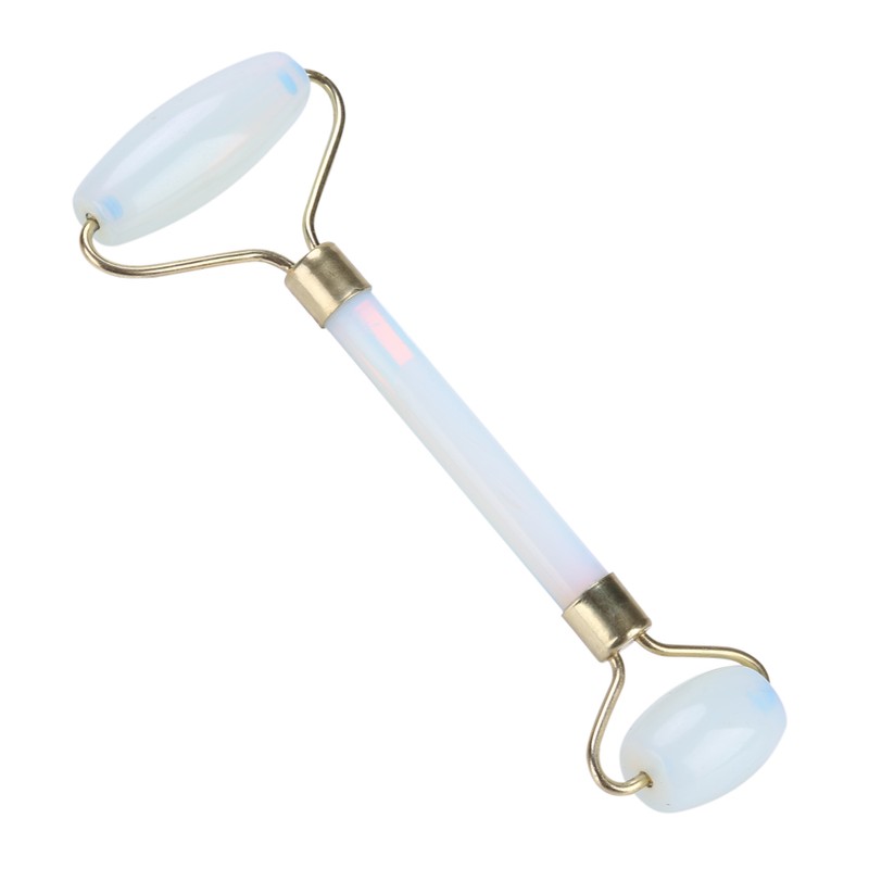 1Pc Artificial Jade Doublehead Beauty Roller AntiAging Face Eye Neck