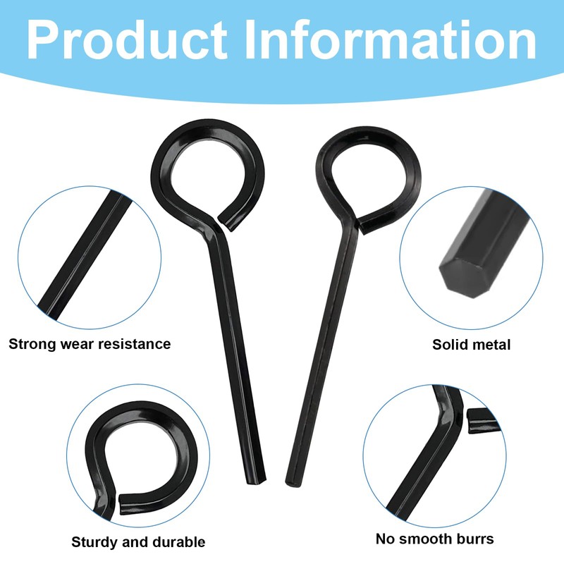 PENGJINYU 10 PCS Black Standard Hex Dogging Key with Full