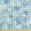 Ambesonne Snowflake Fabric by The Yard, Winter Holiday Illustration Christmas