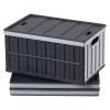 65L Plastic Collapsible Storage Bins with Lids 3 Pack Stackable