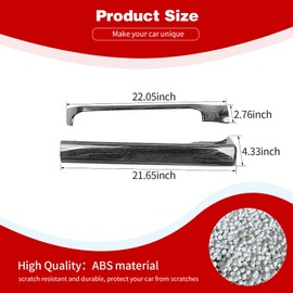 PDKLIN for Silverado Center Console Dashboard Panel Trim Cover for Chevy Silverado 2022 up Black Wood Grain Interior Accessories 2pcs