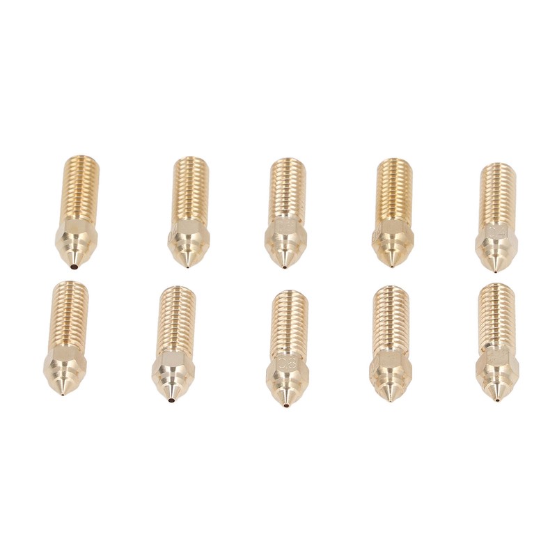 10Pcs 3D Printer Nozzle Kit High Flow Smoother Operation Bass