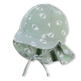 Sterntaler Baby Boys Peaked Cap with Neck Protection 1612131 Peaked Cap with Neck Protection, light green