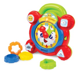 winfun Time For Fun Learning Clock | A Fun Interactive Way To Learn To Read The Time | Movable Hands And Sound Effects | Suitable For Boys And Girls Aged 3 Months And Up, Multicolor, 000675