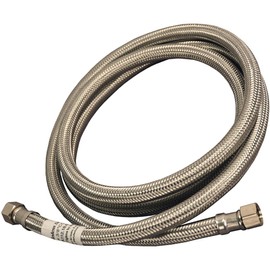 Flexible Braided Stainless Steel Water Supply Line 3/8" Comp x 3/8" Comp for Refrigerator, Dishwasher, Coffee Machine, water line – Durable & Leak-Resistant (60 inch (3/8" x 3/8"))