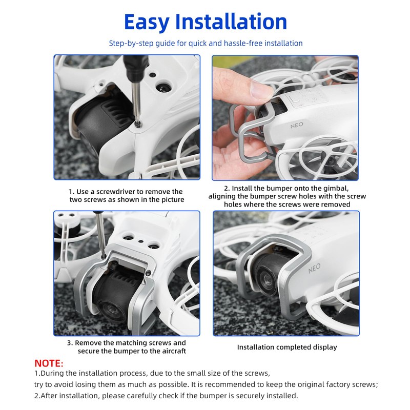 BRDRC Gimbal Bumper Guard for DJI Neo Accessories, Aluminum Alloy