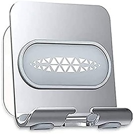 BICEUKI Shower Phone Holderï¼ Version Wall Mount Phone Stand,with Charging Port ï¼for The Bathroom,Kitchen,Office and More,Compatible with Smartphone. (Silverï¼Gray)