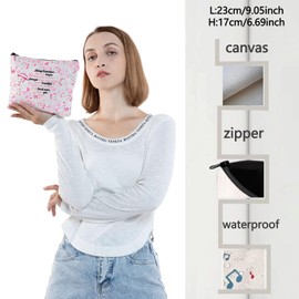 WZMPA - Bolsa de cosméticos para gatos Marie, regalo de los fans de Marie, You Are Braver Stronger Beautiful Than You Know Marie - Bolsa de maquillaje con cierre, Cat Marie, Bolsa de cosméticos