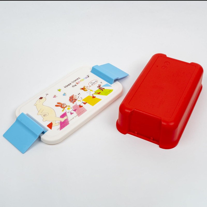 Coco-chan RYL-1013 Greeting Life 1-Tier Lunch Box, Road, White