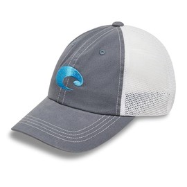 Costa Del Mar Mens Costa Mesh Hat, Shark, One Size Grey