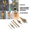 6Pcs/Set Spiral Grooved Step Drill Bit Hex Shank Stepped Drills