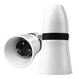 Oiieco B22 Standard Switch Light Lamp Holder, Switched Lamp Holder 10MM Thread Entry, 2 Pcs B22 BC Bayonet Cap Lamp Holder for Ceiling Lamp Chandelier