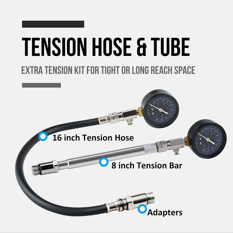 Lichamp 12pcs Compression Tester Adapter Kit with Spark Tester, Automotive