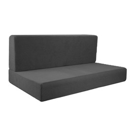 Cushion Covers, RV Seat Covers, Easy to Install, Stretch Sofa Seat Cushion Cover RV Dinette Seat Covers, dark grey